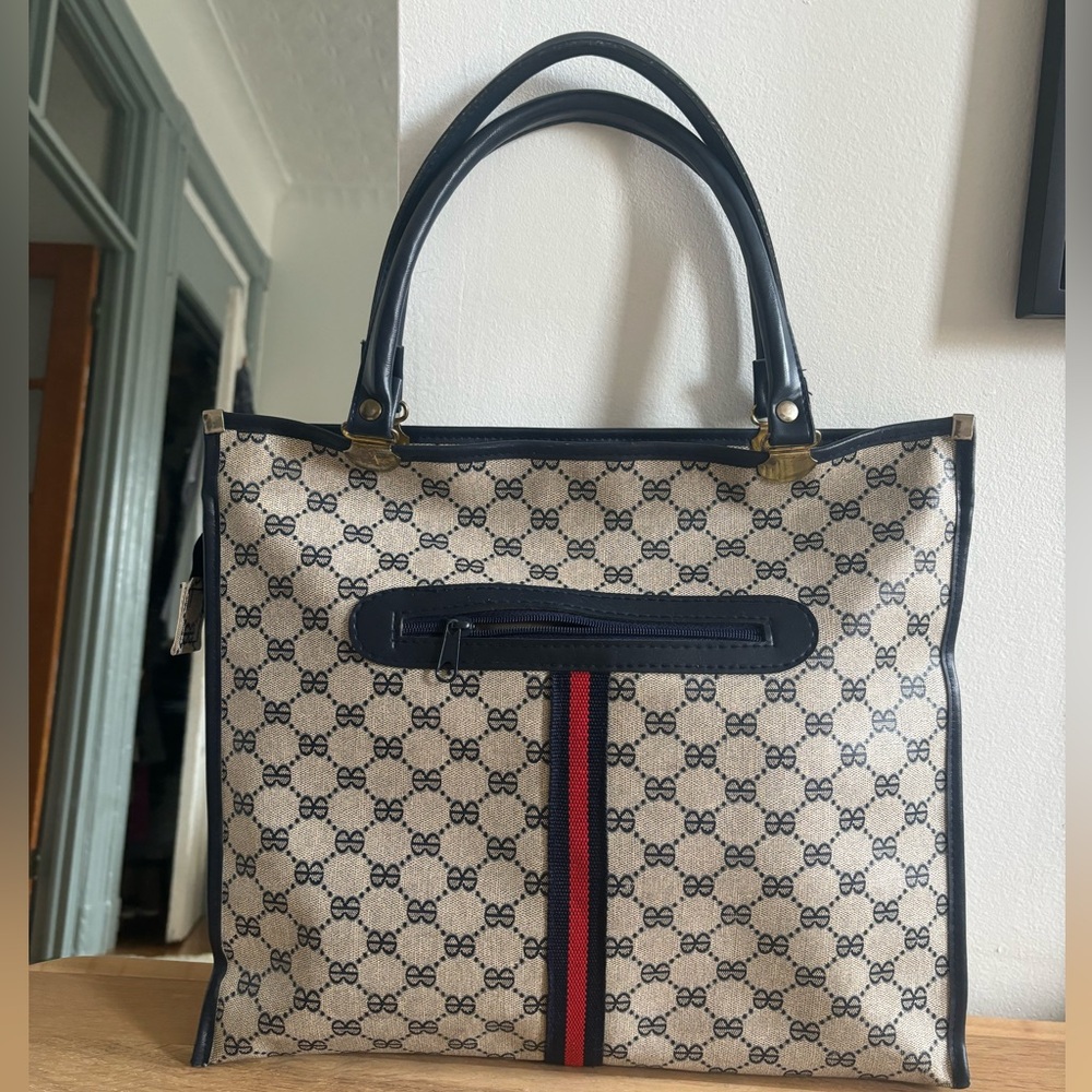 Monogram canvas tote